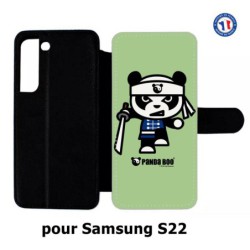 Etui cuir pour Samsung Galaxy S22 PANDA BOO© Ninja Boo - coque humour