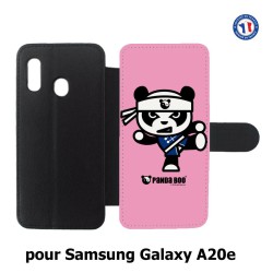Etui cuir pour Samsung Galaxy A20e PANDA BOO© Ninja Kung Fu Samouraï - coque humour