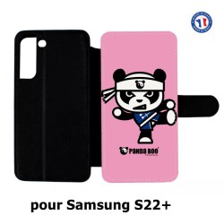 Etui cuir pour Samsung Galaxy S22 Plus PANDA BOO© Ninja Kung Fu Samouraï - coque humour