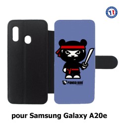 Etui cuir pour Samsung Galaxy A20e PANDA BOO© Ninja Boo noir - coque humour