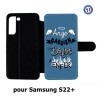 Etui cuir pour Samsung Galaxy S22 Plus ProseCafé© coque Humour : Ange gardien un boulot d'enfer
