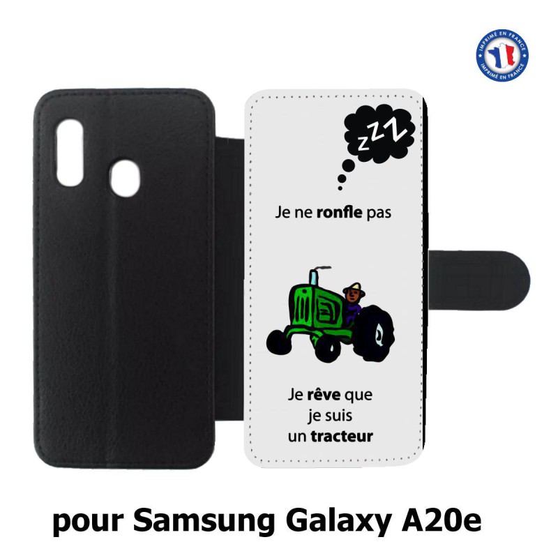 Etui cuir pour Samsung Galaxy A20e humour