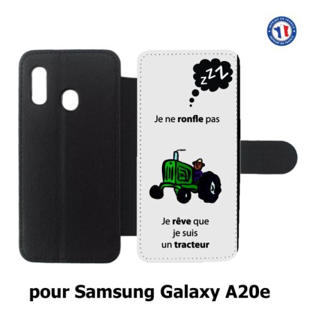 Etui cuir pour Samsung Galaxy A20e humour