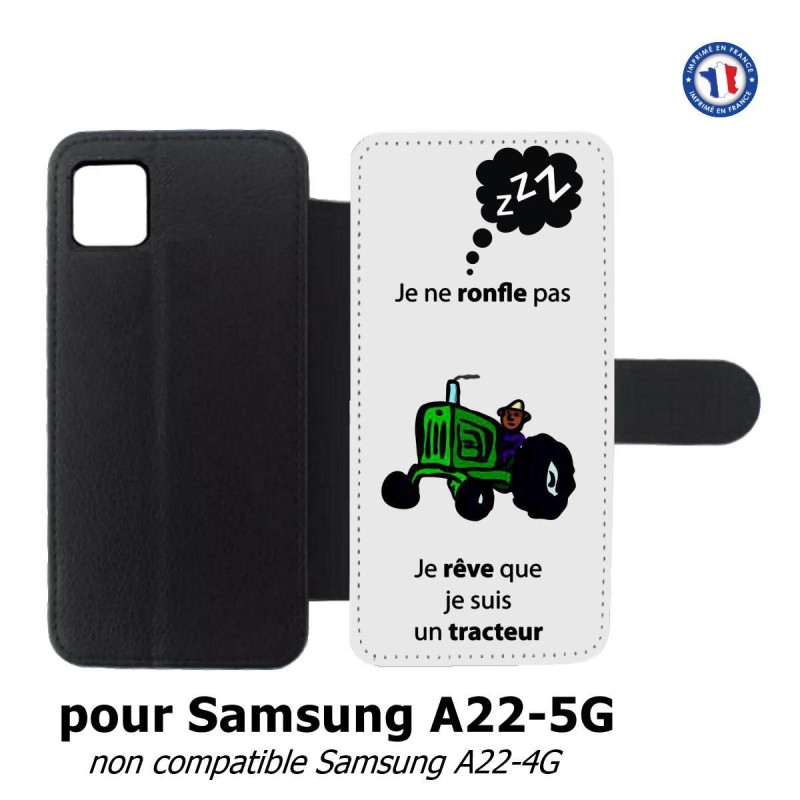 Etui cuir pour Samsung Galaxy A22 - 5G humour