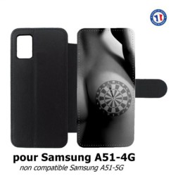 Etui cuir pour Samsung Galaxy A51 - 4G coque sexy Cible Fléchettes - coque érotique