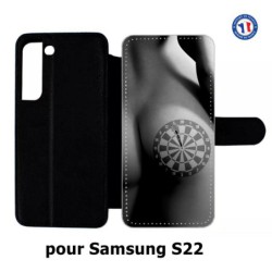 Etui cuir pour Samsung Galaxy S22 coque sexy Cible Fléchettes - coque érotique