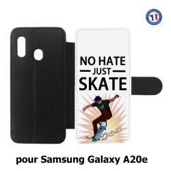 Etui cuir pour Samsung Galaxy A20e Skateboard