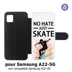 Etui cuir pour Samsung Galaxy A22 - 5G Skateboard