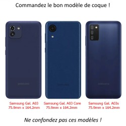 Coque pour Samsung Galaxy A03s Background lol Kiss Me Wow Love U baiser amour bleu wallpaper - coque noire TPU souple