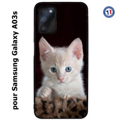 Coque pour Samsung Galaxy A03s Bébé chat tout mignon - chaton yeux bleus