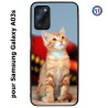 Coque pour Samsung Galaxy A03s Adorable chat - chat robe cannelle
