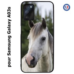 Coque pour Samsung Galaxy A03s Coque cheval blanc - tête de cheval