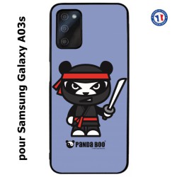 Coque pour Samsung Galaxy A03s PANDA BOO© Ninja Boo noir - coque humour