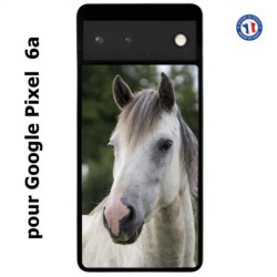 Coque pour Google Pixel 6a Coque cheval blanc - tête de cheval