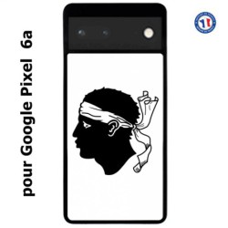 Coque pour Google Pixel 6a Drapeau Corse Emblème - Écusson Corse Tête de Maure