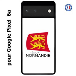 Coque pour Google Pixel 6a Logo Normandie - Écusson Normandie - 2 léopards