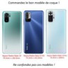 Coque pour Xiaomi Redmi Note 10 5G et 10T 5G Background mandala motif bleu coloré - coque noire TPU souple