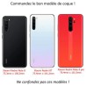 Coque pour Xiaomi Redmi Note 8 et Note 8 2021 fond coeur amour love - coque noire TPU souple