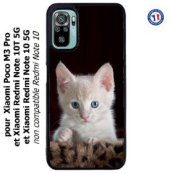 Coque pour Xiaomi Redmi Note 10 5G et 10T 5G Bébé chat tout mignon - chaton yeux bleus