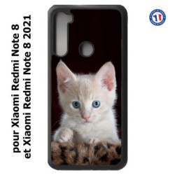 Coque pour Xiaomi Redmi Note 8 et Note 8 2021 Bébé chat tout mignon - chaton yeux bleus
