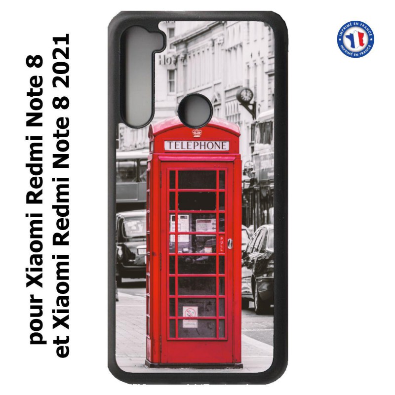 Coque pour Xiaomi Redmi Note 8 et Note 8 2021 Cabine téléphone Londres - Cabine rouge London