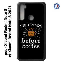 Coque pour Xiaomi Redmi Note 8 et Note 8 2021 Nightmare before Coffee - coque café