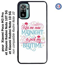 Coque pour Xiaomi Poco M3 Pro Kiss me now Midnight is past my Bedtime amour embrasse-moi