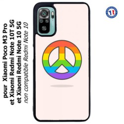 Coque pour Xiaomi Poco M3 Pro Peace and Love LGBT - couleur arc en ciel