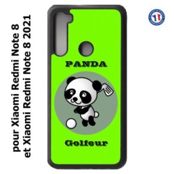 Coque pour Xiaomi Redmi Note 8 et Note 8 2021 Panda golfeur - sport golf - panda mignon