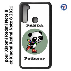 Coque pour Xiaomi Redmi Note 8 et Note 8 2021 Panda patineur patineuse - sport patinage