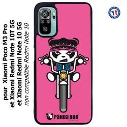 Coque pour Xiaomi Redmi Note 10 5G et 10T 5G PANDA BOO© Moto Biker - coque humour