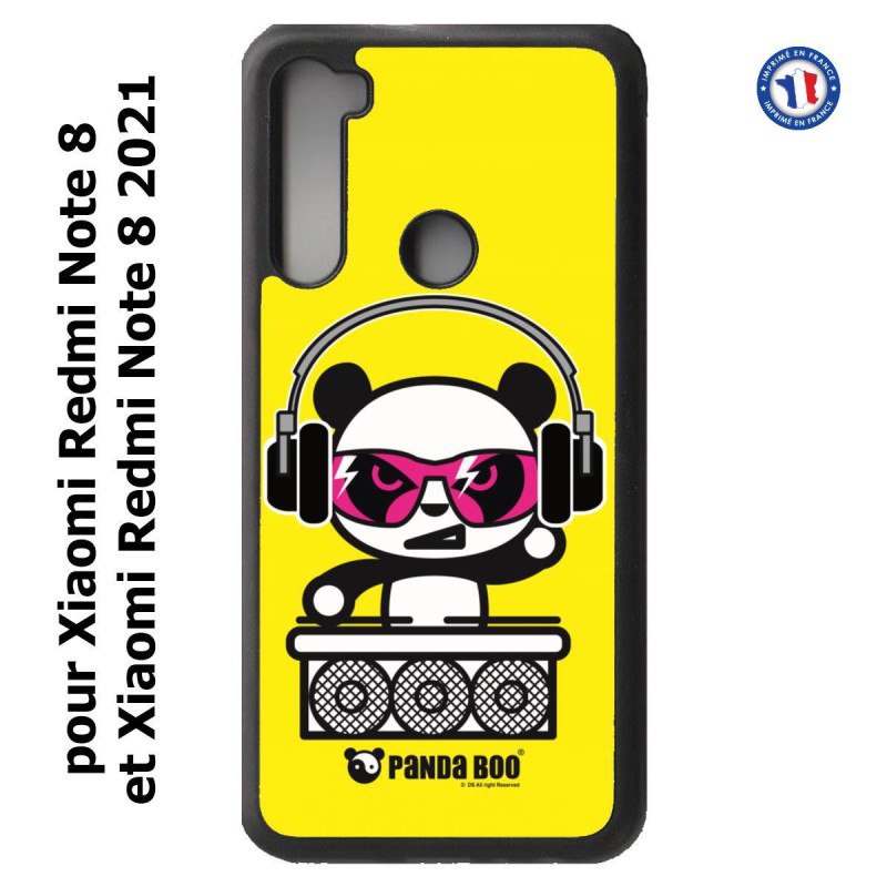 Coque pour Xiaomi Redmi Note 8 et Note 8 2021 PANDA BOO© DJ music - coque humour