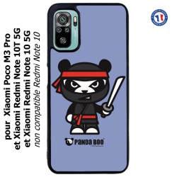 Coque pour Xiaomi Redmi Note 10 5G et 10T 5G PANDA BOO© Ninja Boo noir - coque humour
