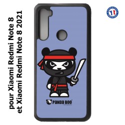 Coque pour Xiaomi Redmi Note 8 et Note 8 2021 PANDA BOO© Ninja Boo noir - coque humour