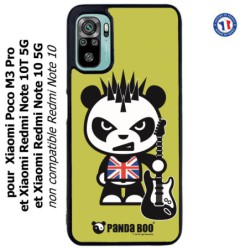 Coque pour Xiaomi Redmi Note 10 5G et 10T 5G PANDA BOO© Punk Musique Guitare - coque humour