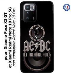 Coque pour Xiaomi Redmi Note 10 PRO 5G groupe rock AC/DC musique rock ACDC