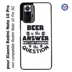 Coque pour Xiaomi Redmi Note 10 PRO Beer is the answer Humour Bière