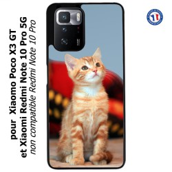 Coque pour Xiaomi Poco X3 GT Adorable chat - chat robe cannelle