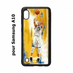 Coque noire pour Samsung Galaxy A10 Stephen Curry Golden State Warriors Shoot Basket