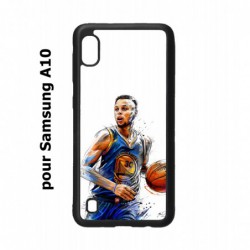 Coque noire pour Samsung Galaxy A10 Stephen Curry Golden State Warriors dribble Basket