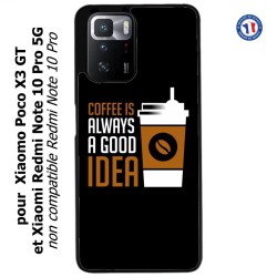 Coque pour Xiaomi Poco X3 GT Coffee is always a good idea - fond noir