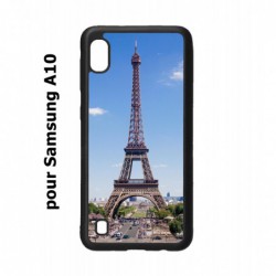 Coque noire pour Samsung Galaxy A10 Tour Eiffel Paris France