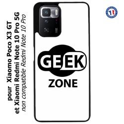 Coque pour Xiaomi Poco X3 GT Logo Geek Zone noir & blanc