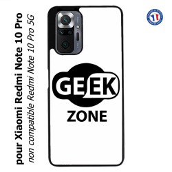 Coque pour Xiaomi Redmi Note 10 PRO Logo Geek Zone noir & blanc