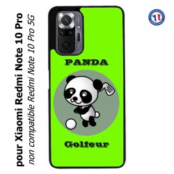 Coque pour Xiaomi Redmi Note 10 PRO Panda golfeur - sport golf - panda mignon