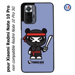 Coque pour Xiaomi Redmi Note 10 PRO PANDA BOO© Ninja Boo noir - coque humour