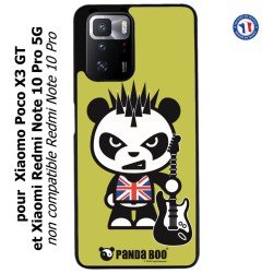Coque pour Xiaomi Redmi Note 10 PRO 5G PANDA BOO© Punk Musique Guitare - coque humour