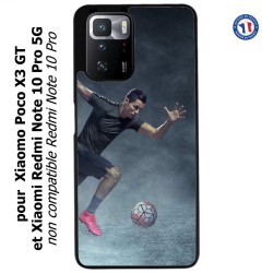 Coque pour Xiaomi Redmi Note 10 PRO 5G Cristiano Ronaldo club foot Turin Football course ballon