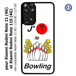 Coque pour Xiaomi Redmi Note 11 (4G) et Note 11S (4G) J'aime le Bowling