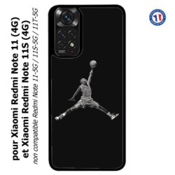 Coque pour Xiaomi Redmi Note 11 (4G) et Note 11S (4G) Michael Jordan 23 shoot Chicago Bulls Basket